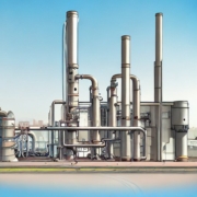 Drawing of a district heating plant